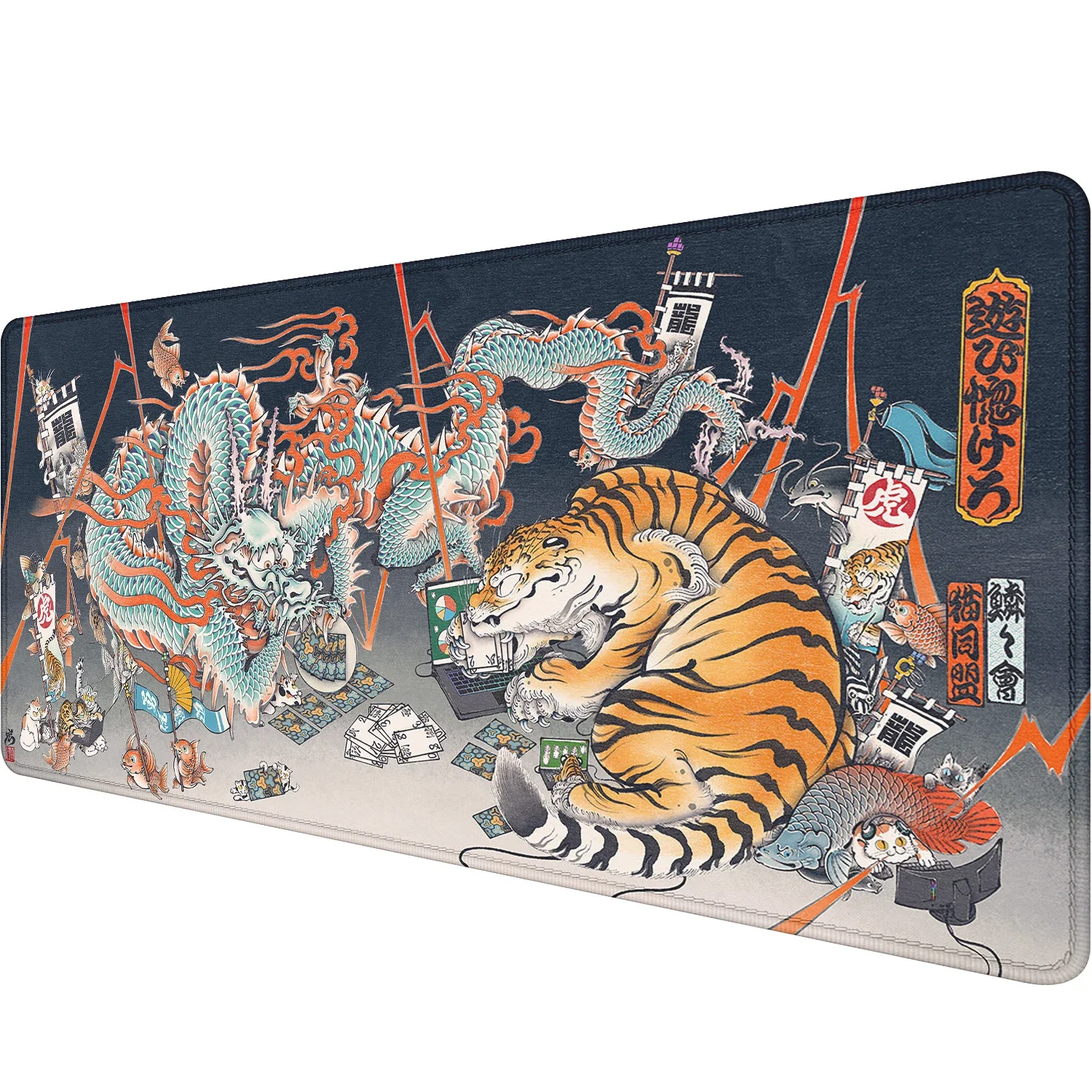 Art Design Mauspad Tiger großes Mauspad 400X900 Gaming-Matten PC Computer Tastatur XXL Schreibtischunterlage Büros Innenzubehör Teppich