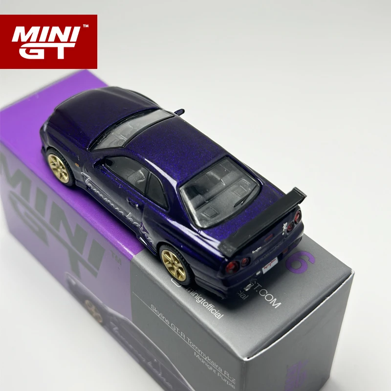MINIGT 1:64 Skyline GTR R34 Tommykaira RZ Midnight Purple Car