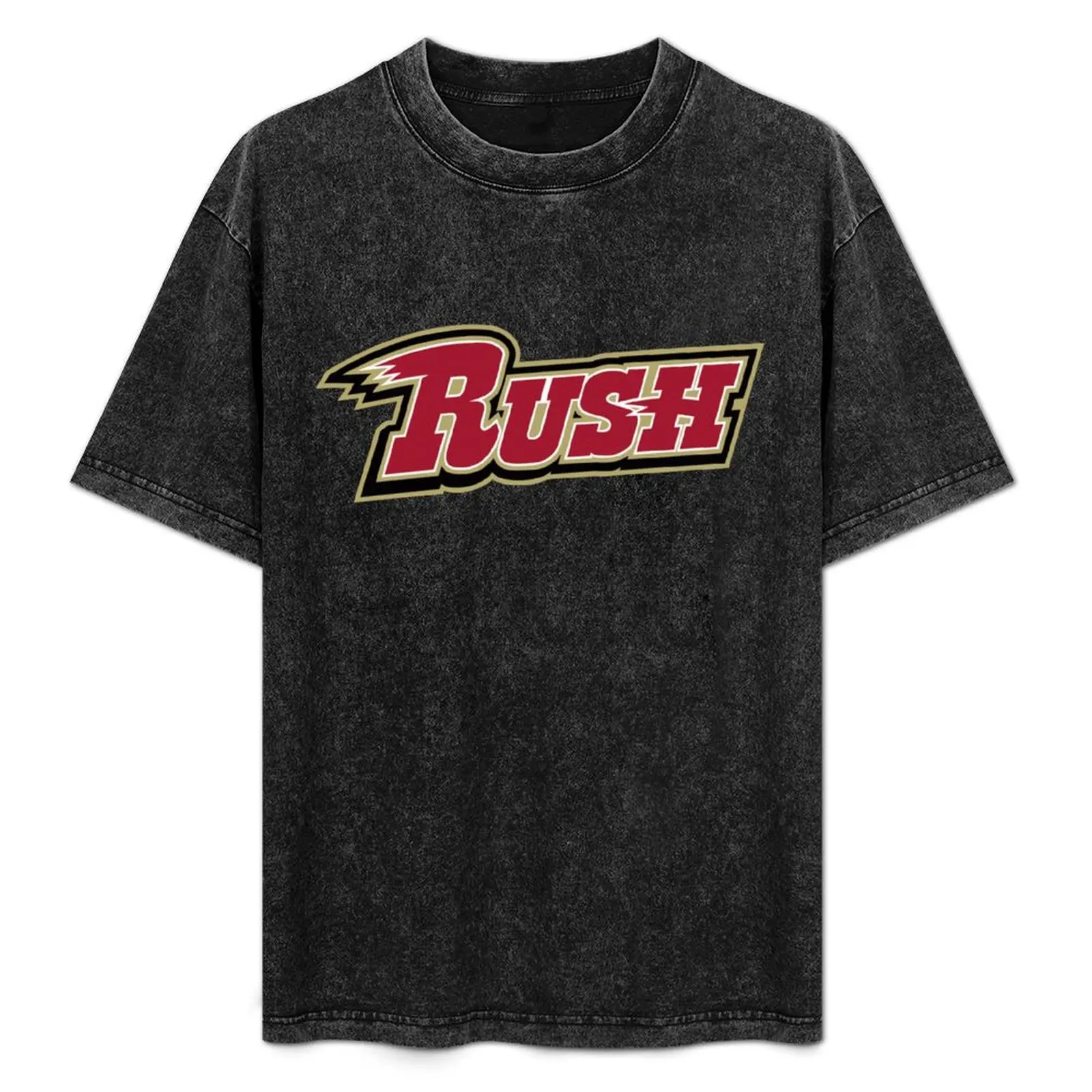 

rapid city rush wordmark Hockey Logo1 T-Shirt Comfortable Basic Crew Neck Tee