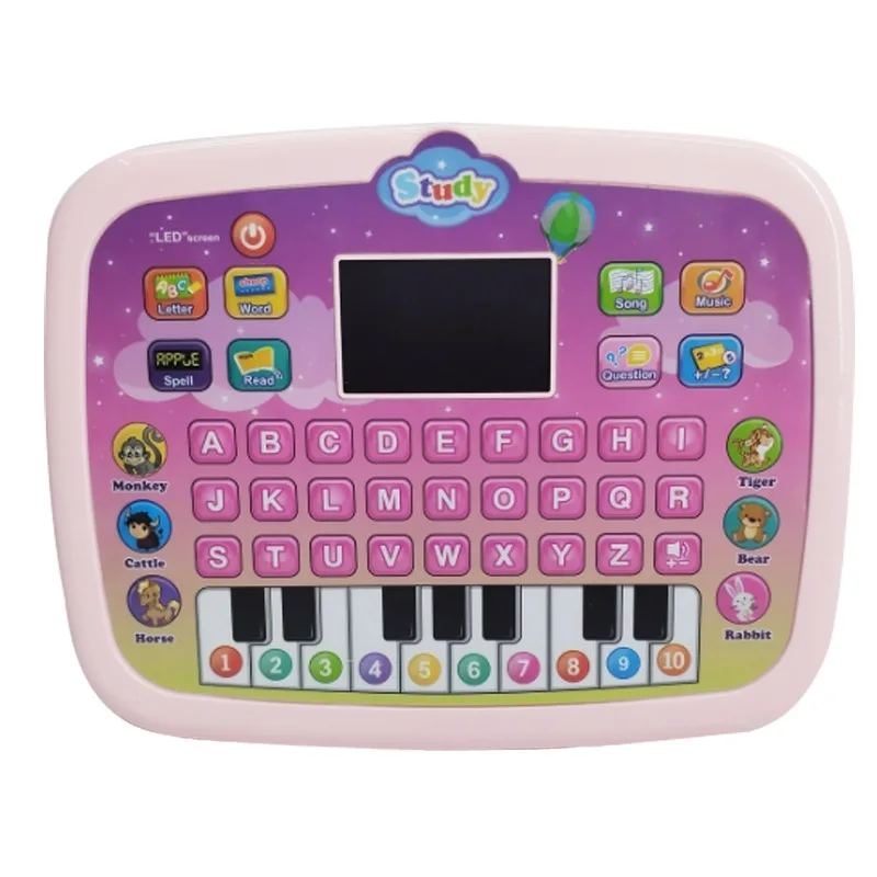 Leuke Led Scherm Verlicht Point-And-Click Learning Machine Cartoon Tablet Speelgoed Kinderen Engels Early Learning Machine Kids Cadeau