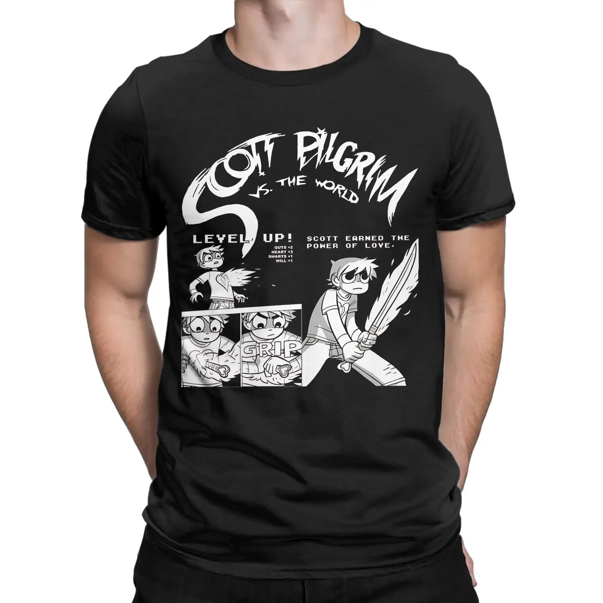 Camiseta estampada Scott Pilgrim vs. The World para Camiseta de algodón Unisex ropa de manga corta