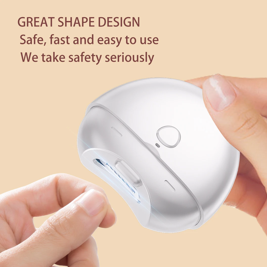 Oplaadbare automatische nagelknipper, manicuresnijder, geluidsarme vingernagelslijper, volwassenen