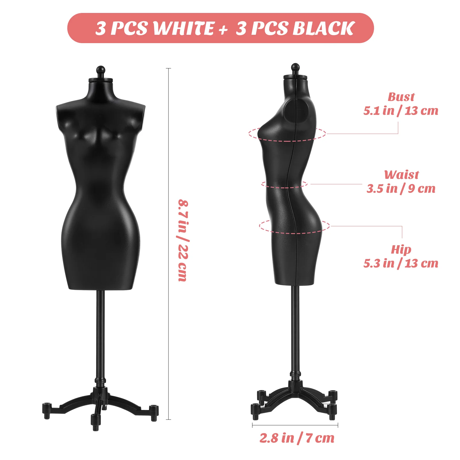 6-delige mannequin modelstandaard miniatuur doe-het-zelf accessoires body display rack kleding klein huis accessoire peuter