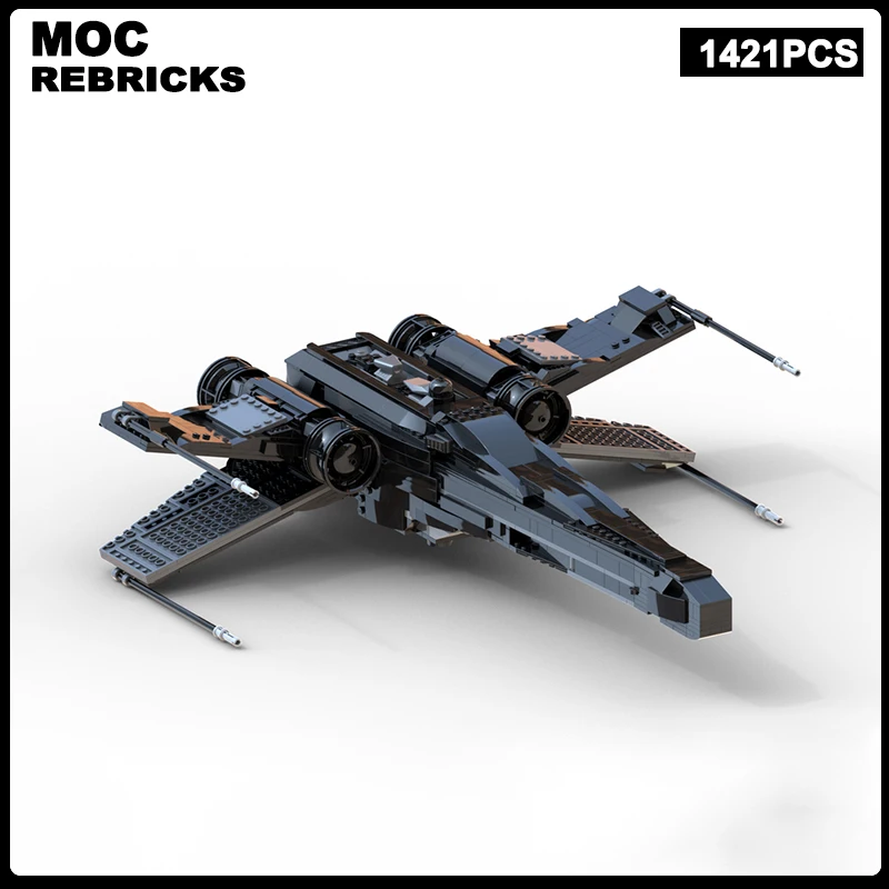 Space War Series Dark X Wing StarlighterMOC Building Blocks Star Wars Assembly Model Brick Toys Children\'s Christmas Gifts