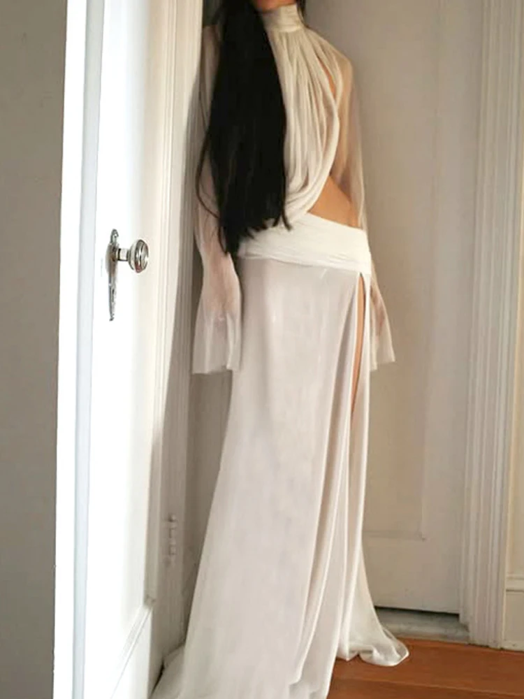 أنيقة الجوف خارج غير النظامية الدعاوى الحفلات موضة الياقة المدورة المحاصيل القمم والتنانير مجموعات المرأة مثير شبكة المرقعة الصلبة 2 قطعة وتتسابق