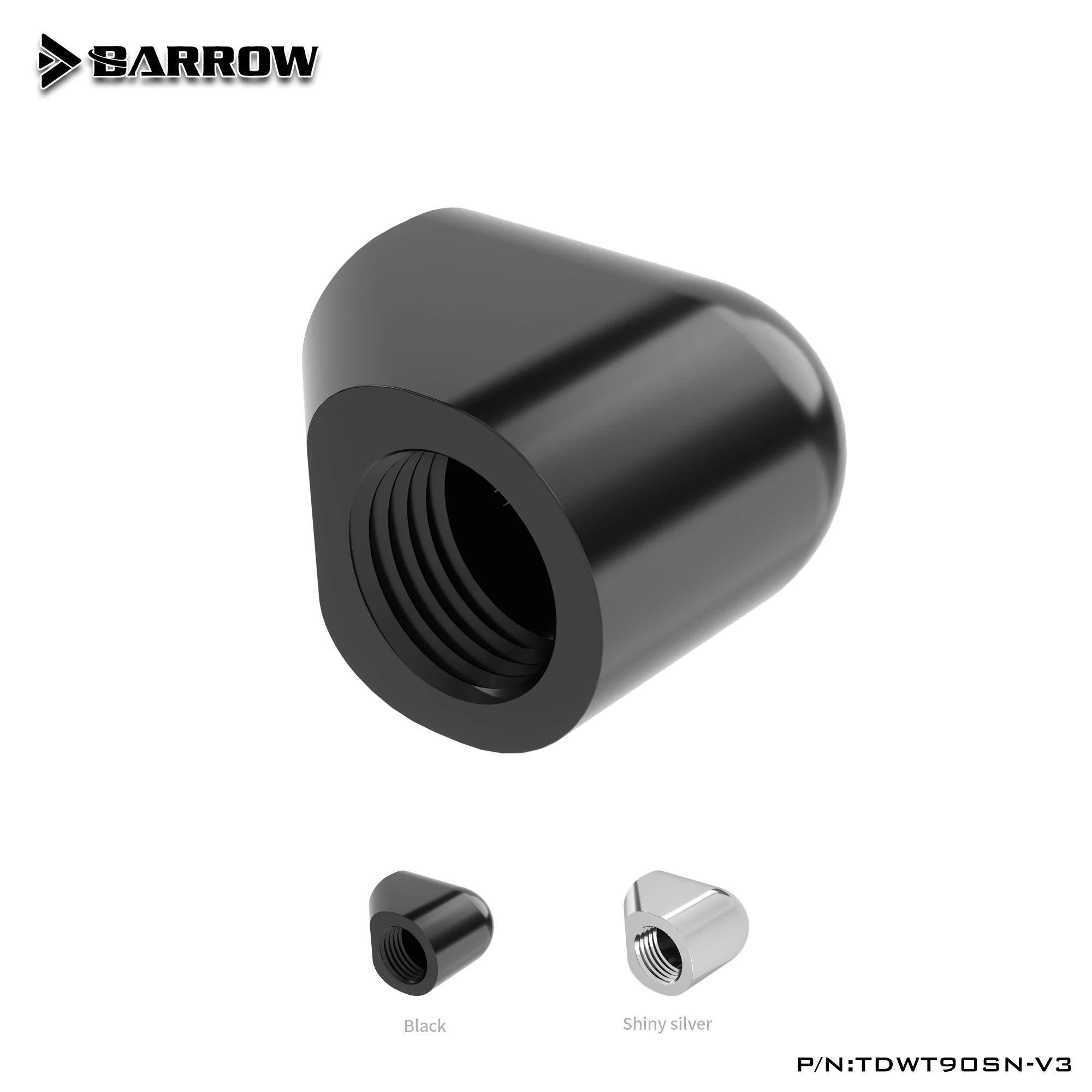 

Barrow Double Internal G1/4'' Thread 90 Degree Fitting Adapter Water Cooling Adaptors Water Cooling Fitting TDWT90SN-V3