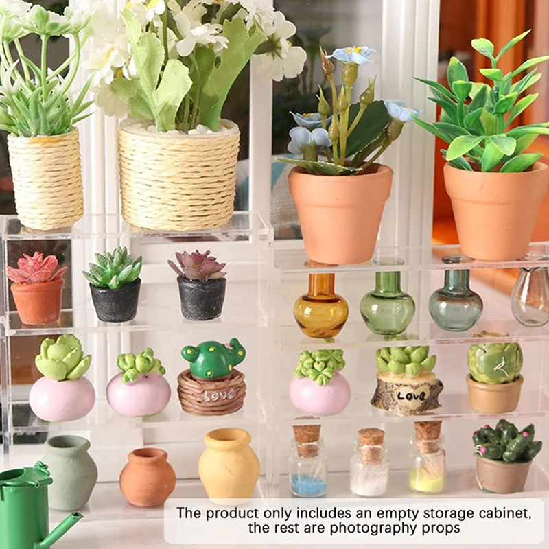 1 قطعة 1:12 دمية مصغرة متعددة الطبقات رف خزانة تخزين الرف خزانة عرض عرض المطبخ أثاث المنزل #3