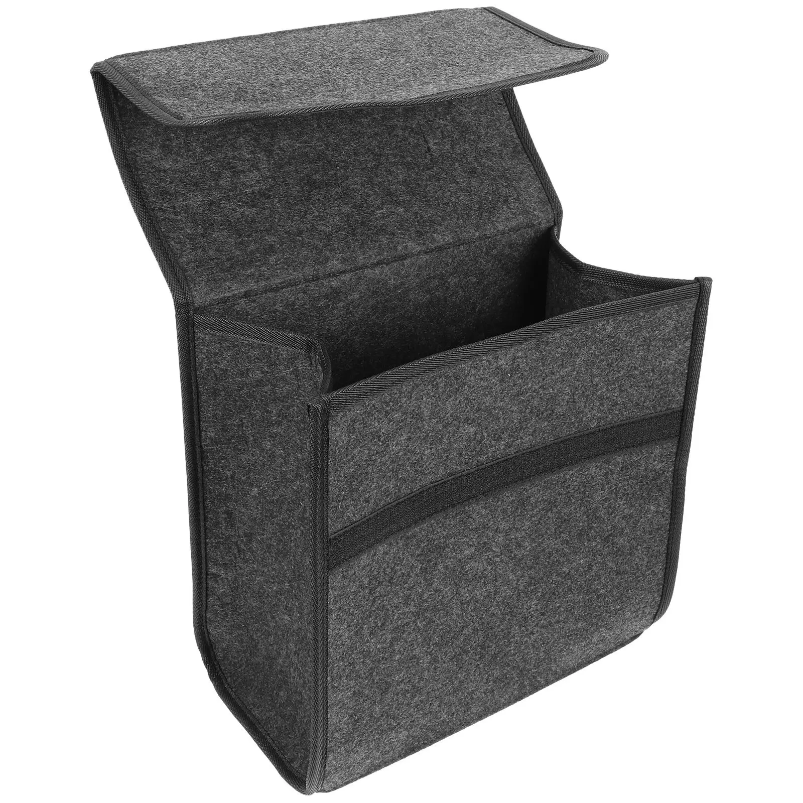 

Car Trunk Felt Storage Bag Folding Collapsible Small Car Trunk Organizer Bin Deep Gray Vehicle Auto Organizing Bin Solution
