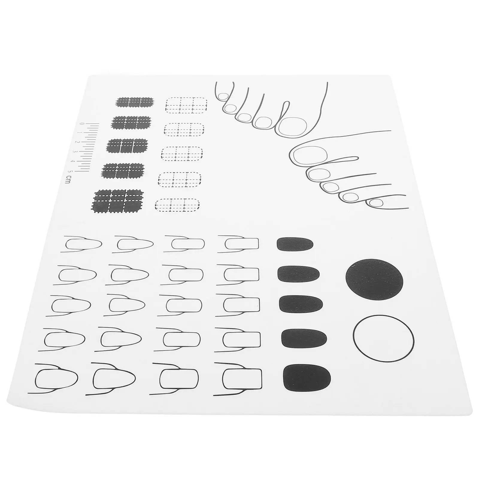 Large Silicone Nail Practice Mat for Beginners and Professionals Transfer Coloring Mixing Pad Non-Slip Easy Clean Manicure Art view 3