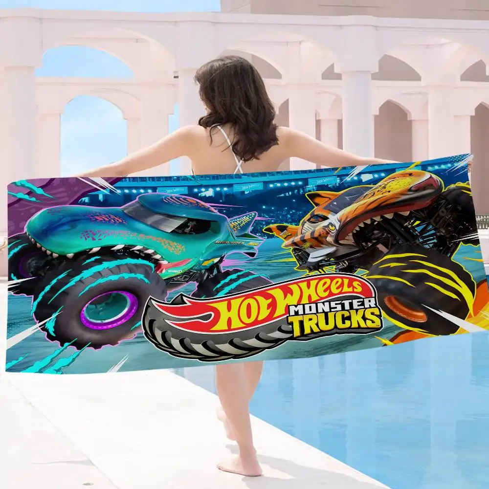H-Hot Funny W-Wheels Microfiber Blanket Quick Drying Beach Towels Oversized Printing Super Absorbent Pool Towel Blanket