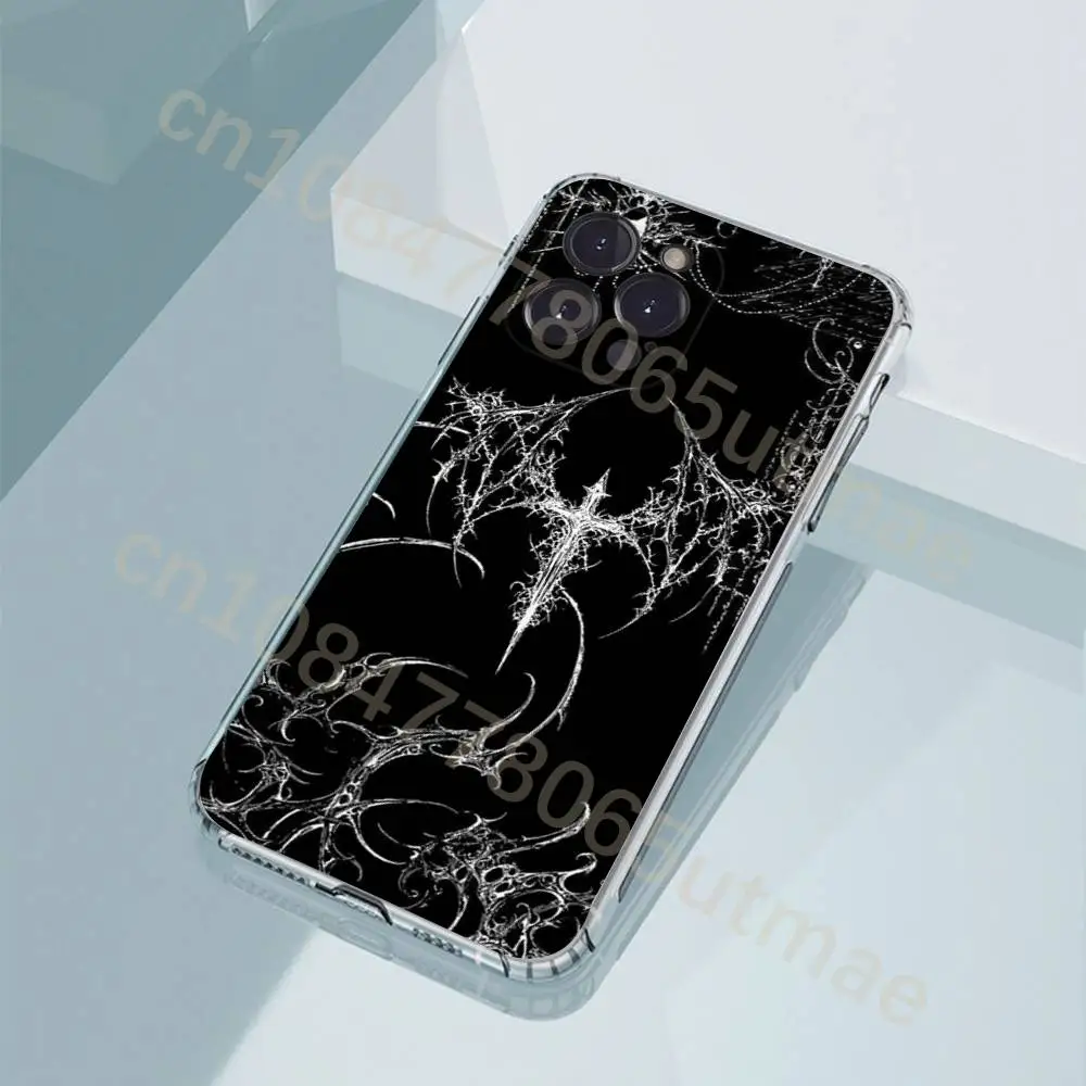 Dark Gothic Cybersigilism Phone Case For iPhone11,12,13,14,15,16,17,Plus,Pro,Max,Plus,Transparent Cover