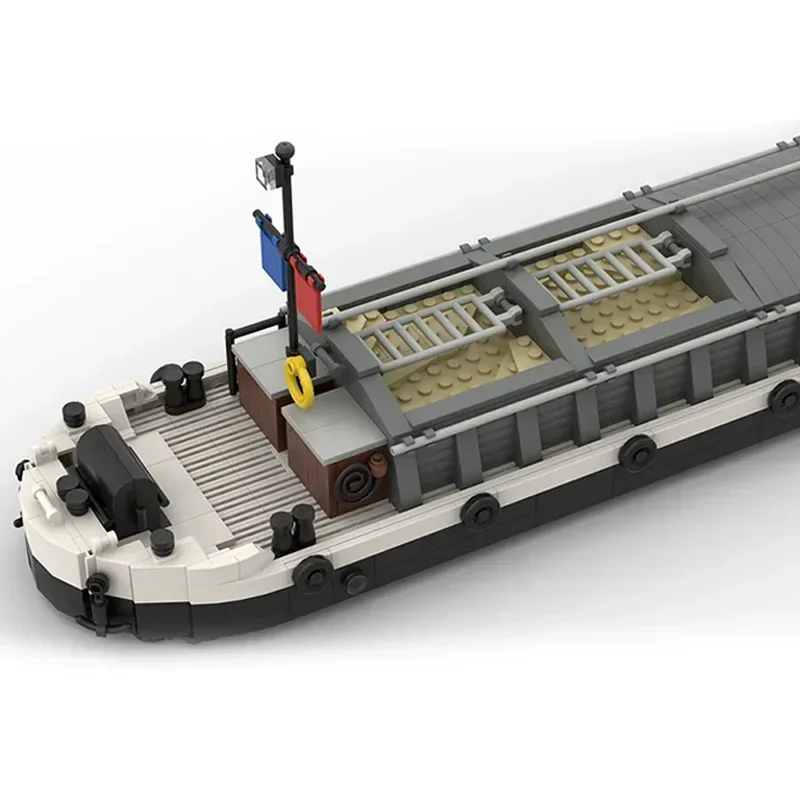 Moc Bouwstenen Militair Model Vrachtschip Model Harbor Barge Technologie Modulaire Blokken Geschenken Speelgoed Voor Kinderen DIY Montage