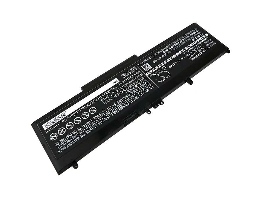 Replacement Battery for DELL  Latitude E5570, Precision 3510, Precision 3510 Workstation 4F5YV, WJ5R2 11.4V/mA