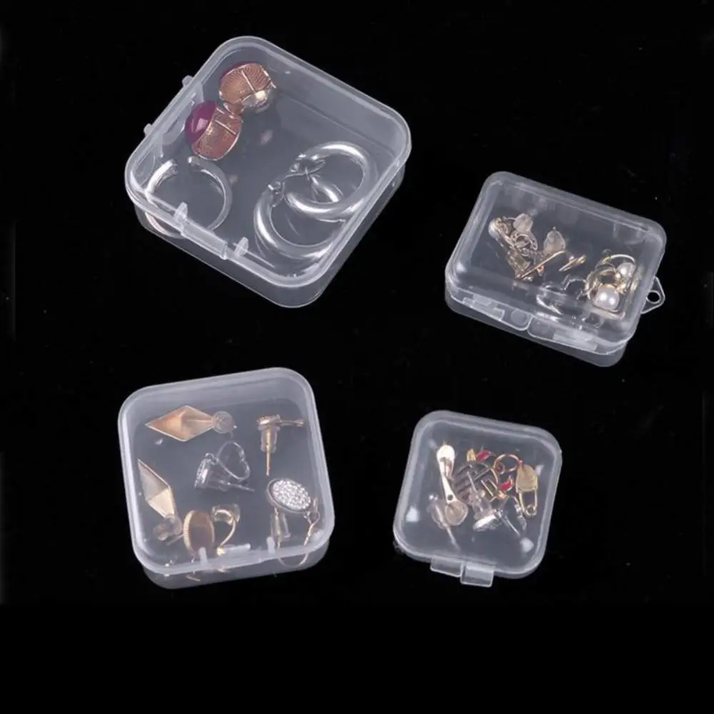 2/3PCS Finishing Boxes Plastic Strong Mini Earrings Organizer Earrings Rings Rectangular Square Storage Boxes Earplugs Box