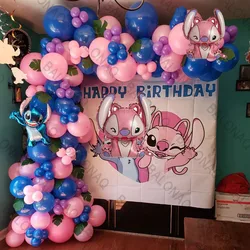 1 Satz Disney Lilo & Stich Thema Geburtstags feier Luftballons Bogen Girlande Kette Kit Kinder aufblasbare Spielzeuge Globos Geschenke Lieferungen