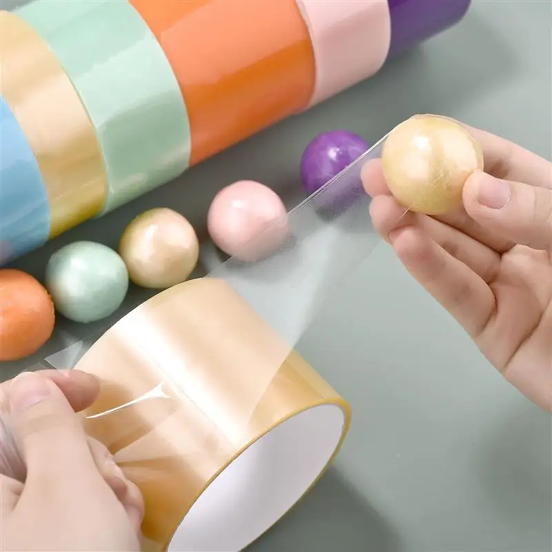 6 Colors Random Shipment Sticky Ball Tapes Colored Decompression Adhesive Rolling DIY Funny Toys Color Balls Making Toy Glue