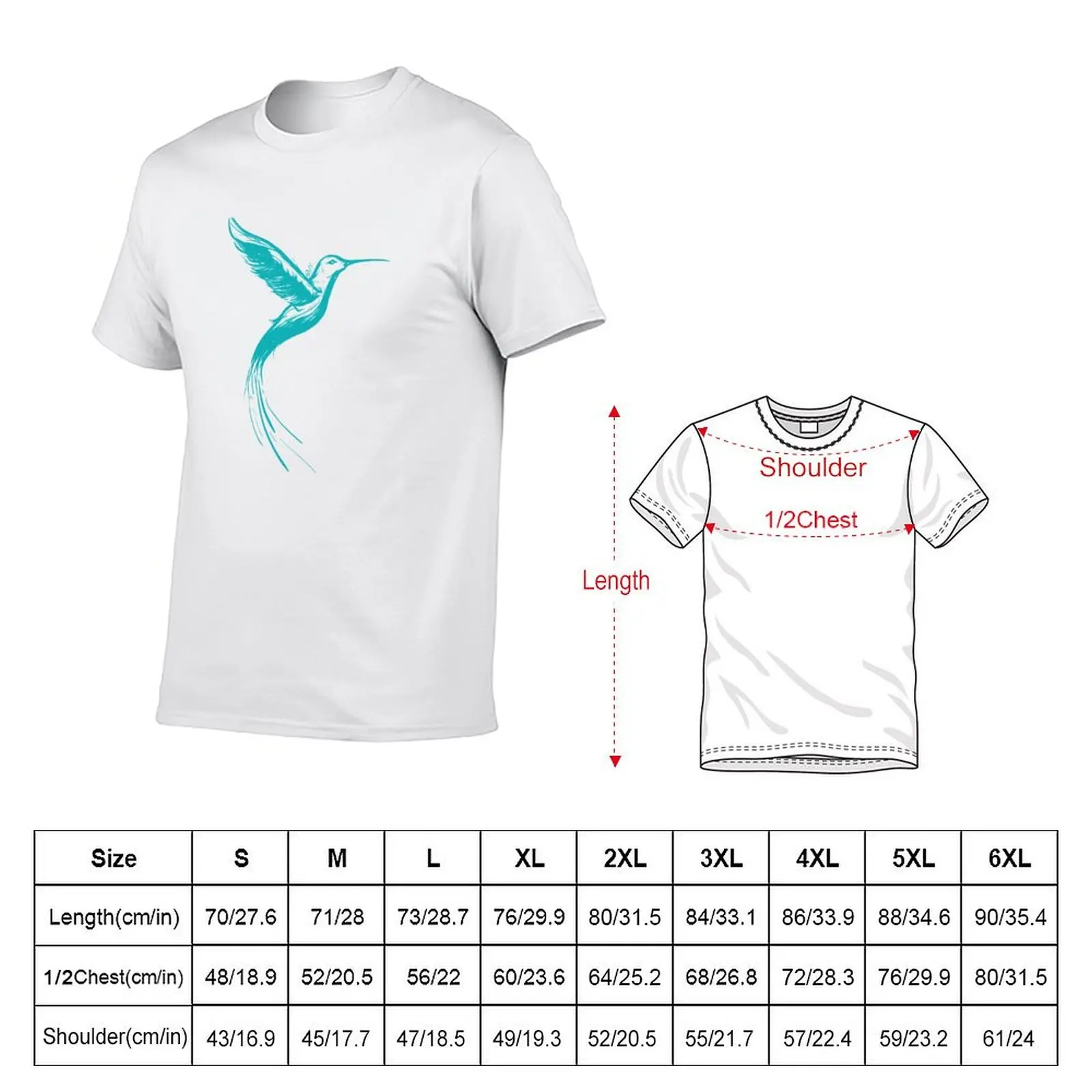 turquoise hummingbird T-Shirt Trend Art Print T-Shirt