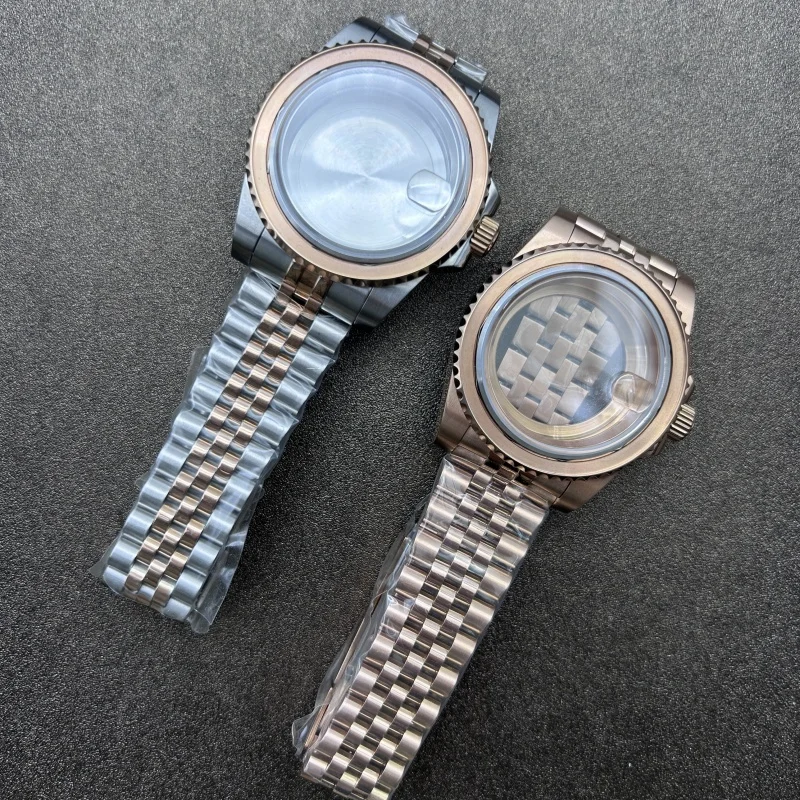 

For NH35 movement watch modified accessories case, strap complete set of 40MM case 5 beads can be fine-tuned strap