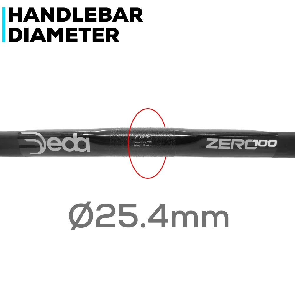DEA Zero100 Rennrad Carbon-Lenker 25,4MM Gebogener Lenker 380 400 420 440 mm Externe Kabelführung Schwarz Matt Verstärkte Fahrradteile – Detail 7