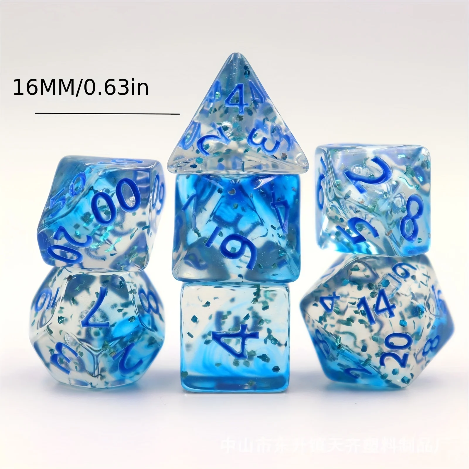 7pcs Portable Irregular Shaped Dice Set - Perfect for Board Games, Parties & Family Games!