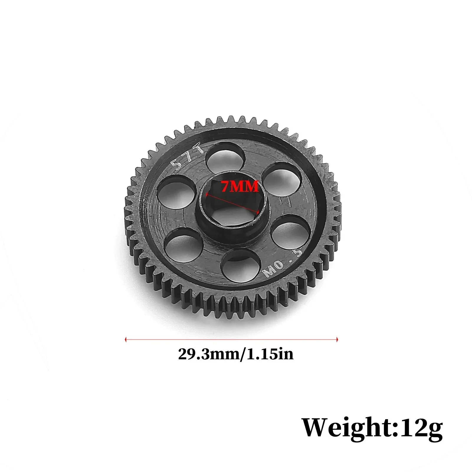 Steel Metal 0.5M 57T 59T Spur Gear Main Gear ARA311196 for Arrma 1/18 Granite Grom RC Car Upgrade Parts Accessories