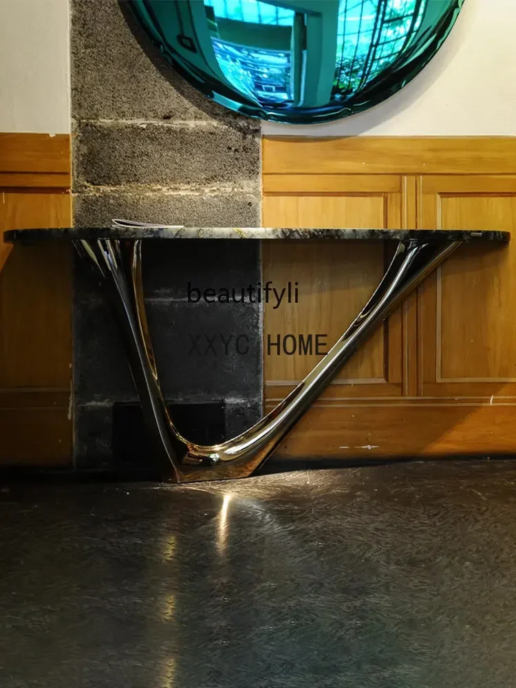 Italian Light Luxury Console Modern Decoration Console Tables Entrance Foyer Corridor Aisle Side View Entrance Cabinet