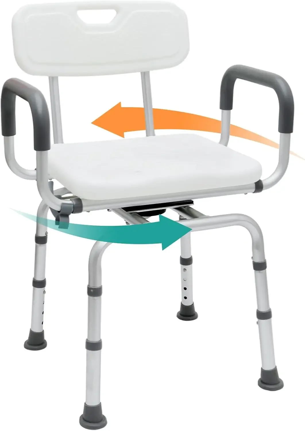 

Portable Seat with Armrests and Back, Adjustable Height Seat for Bathtub