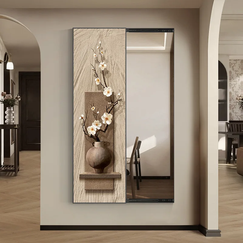 

Chinese retro hidden full-length mirror porch decorative painting invisible full-length mirror mural