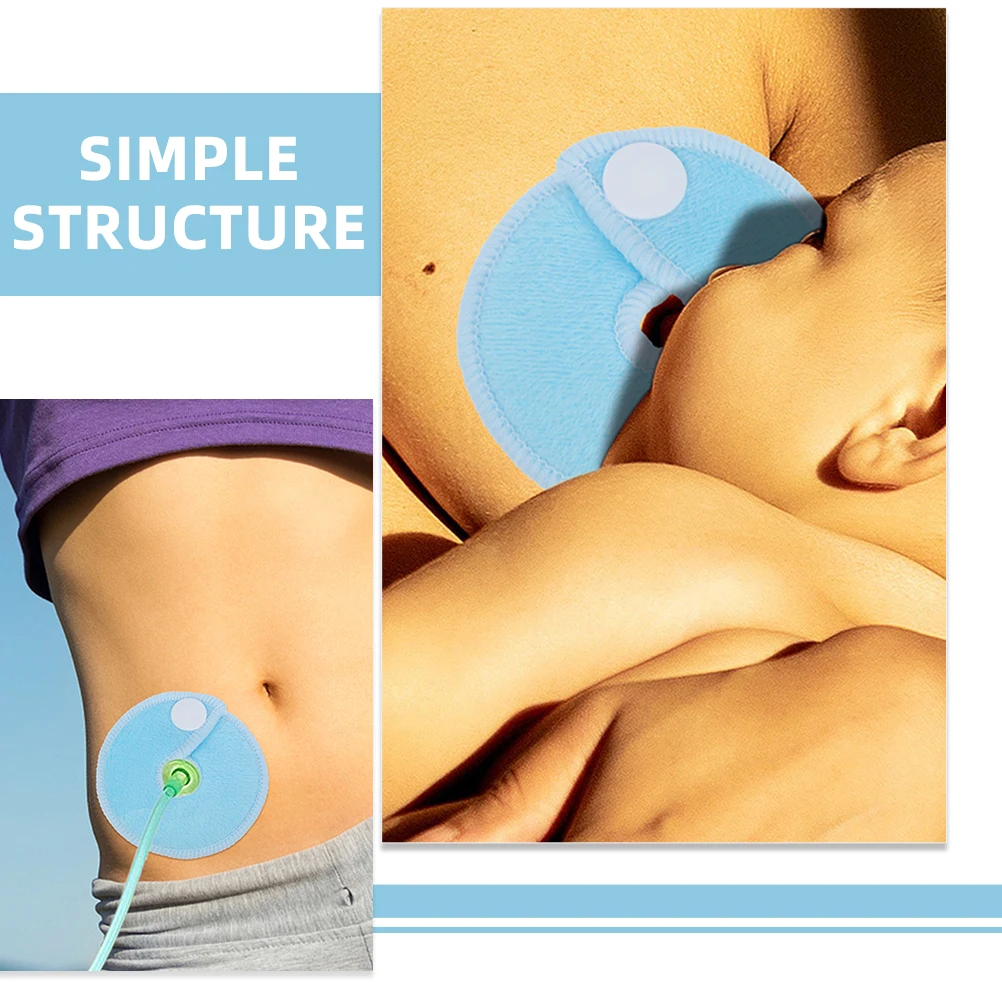 

24 Pcs Feeding Support Cotton Pad Reusable Pads Soft Button Abdominal Sky-blue Baby