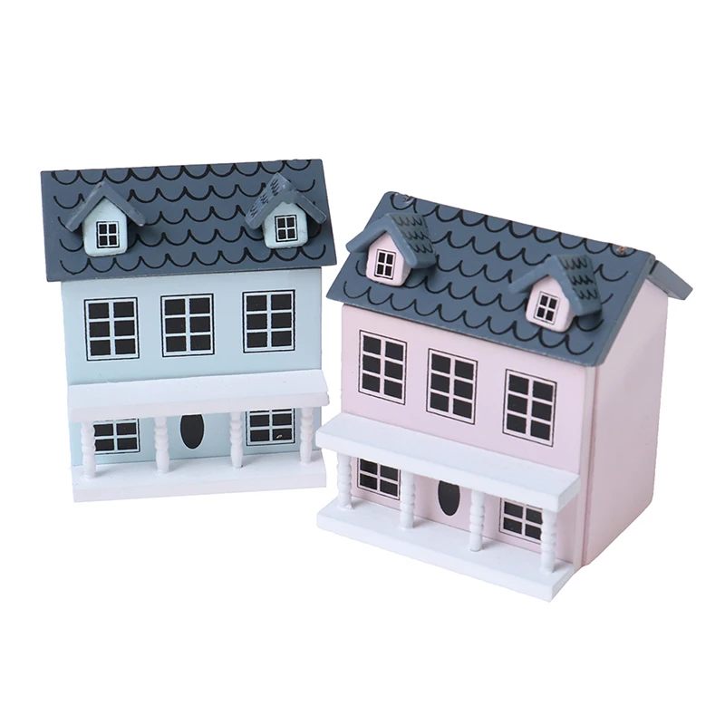 1:12 poppenhuis miniatuur houten huisje model mooie villa poppenhuis decor