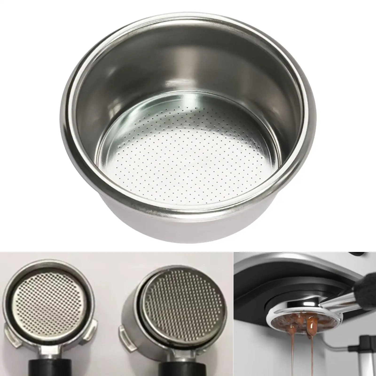 صانع القهوة تصفية سلة المرشح المسامية 54 مللي متر Portafilter مكتب استبدال مرشحات القهوة كوب صانع الاسبريسو وعاء مرشح