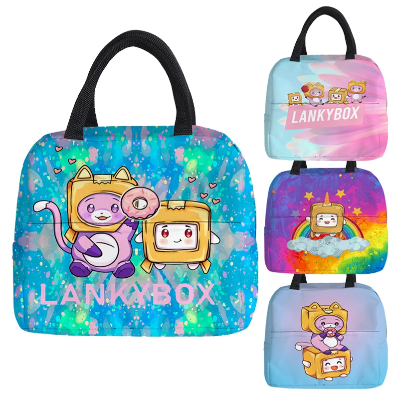 

Lankybox Robot Portable Lunch Bag Boxy And Foxy Food Thermal Box Durable Waterproof Cooler Lunchbox