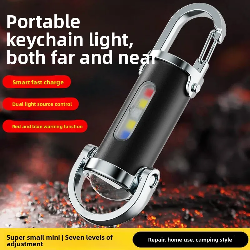 

Multi functional mini small flashlight keychain flashlight with hook, portable long endurance flashlight, keychain light