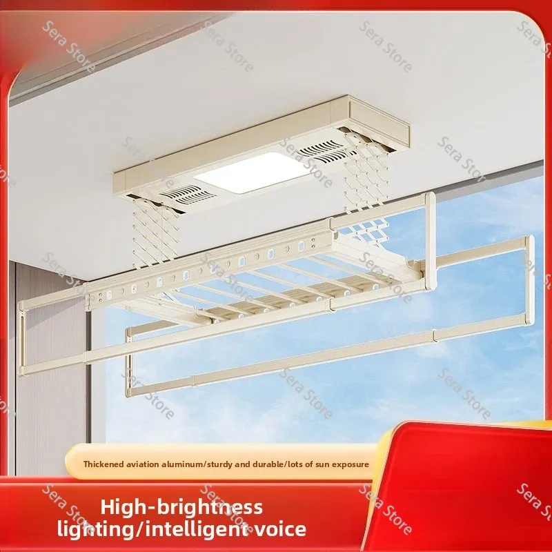Telescopic Clothes Dryer Electric Clothes Hanger Intelligent Remote Control Lifting Household Clothes Dryer Balcony Four Pole