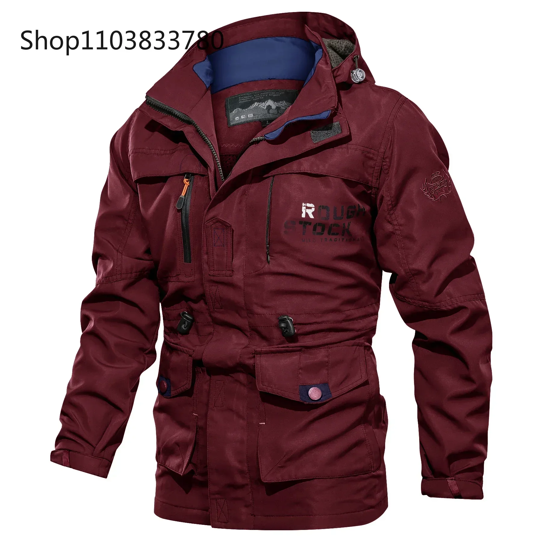 Men\'s Windbreaker Military Skin Soft Shell Clothes Tactical Waterproof Jacket Flight Pilot Hood Coat Climbing Army Field Jacket