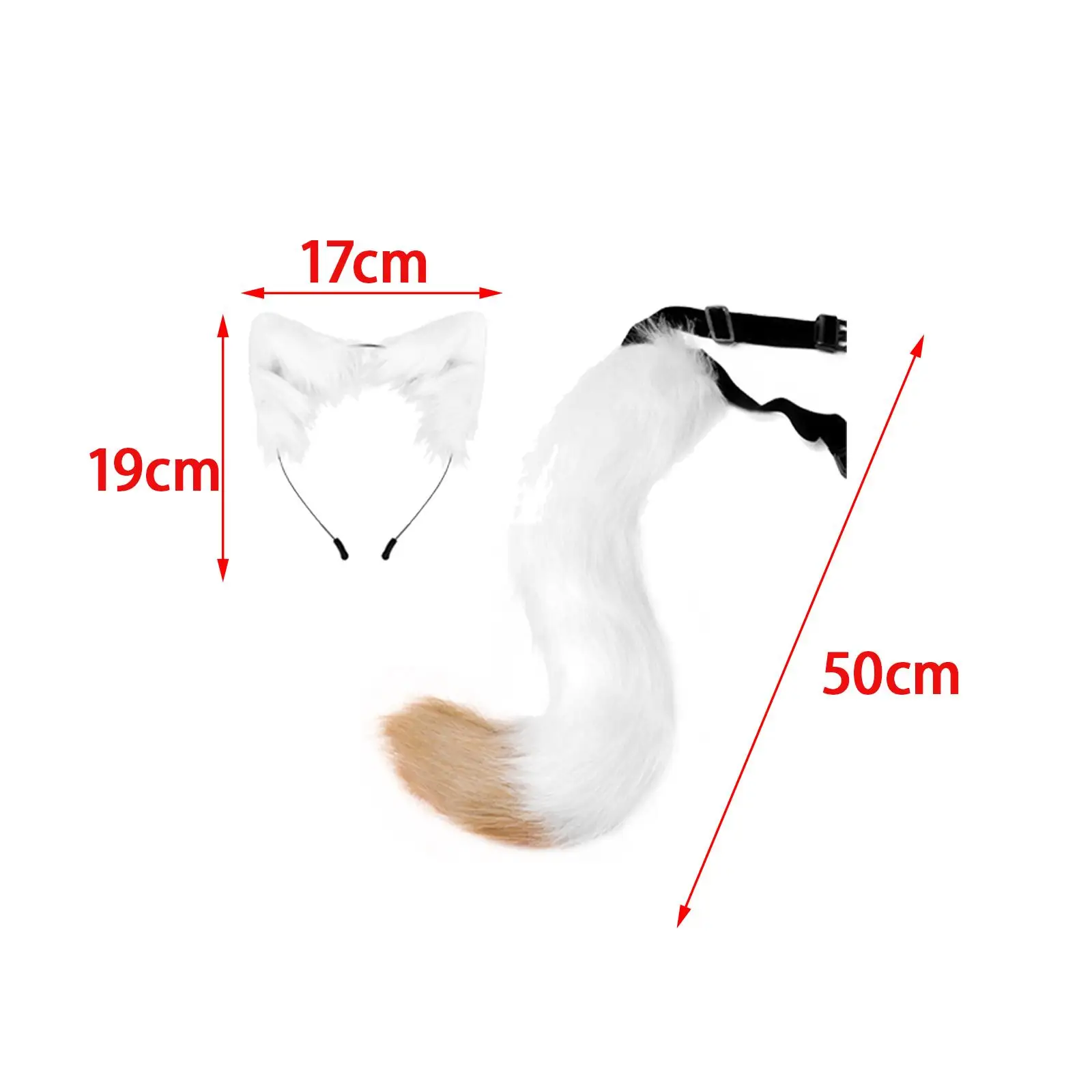 Fox Ears and Tail Set for Unisex Kids Animal Ears for Party Fancy Dress Gifts Costume