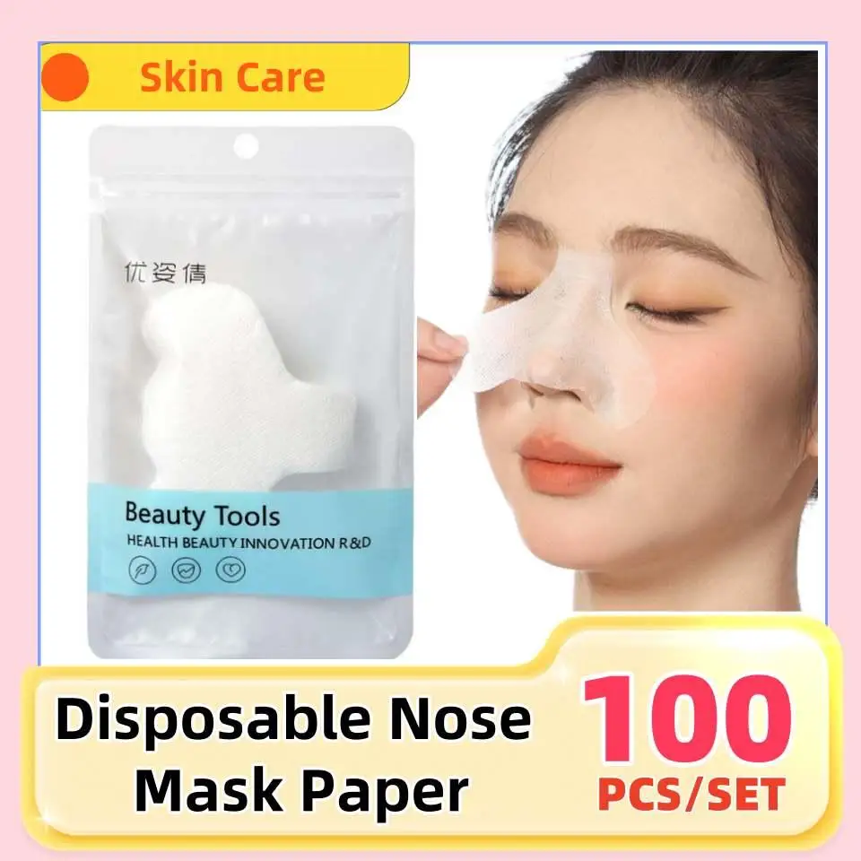 

New 100pcs Disposable Nose Mask Paper Moisturizing Remove Blackhead Mask Strips Paper Cosmetic Cotton Skin Care Paper