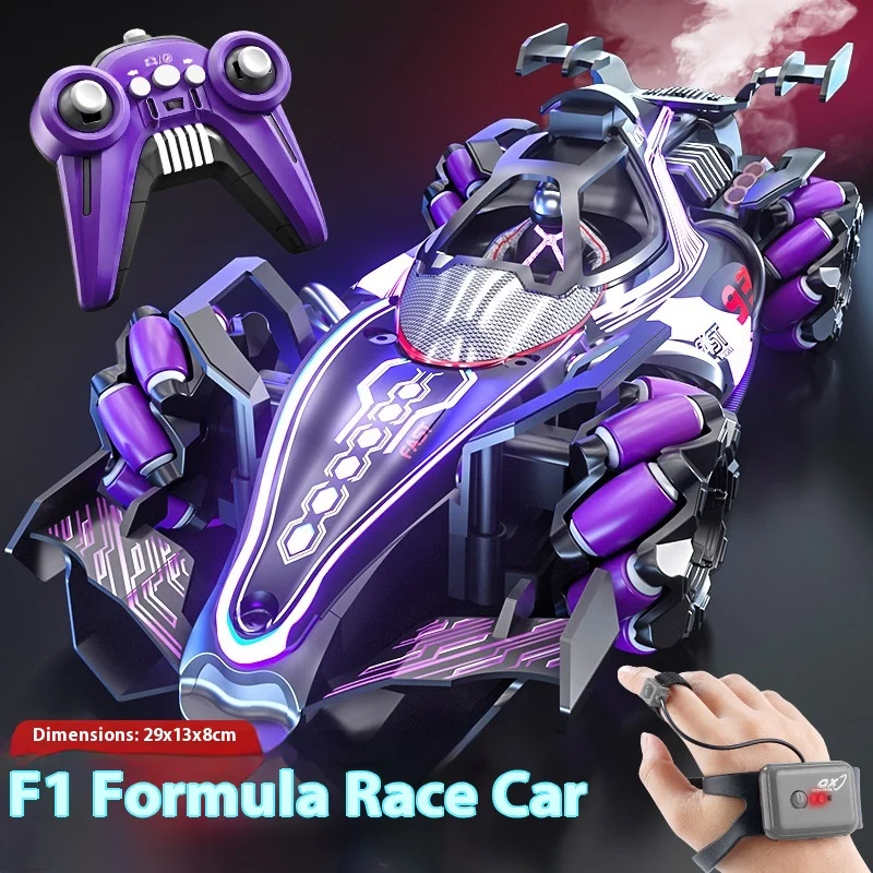 Children'S Remote Control Car F1 Spray 2.4g Remote Control Car Gesture Induction Racing Stunt Drift 4wd Children'S Birthday Gift