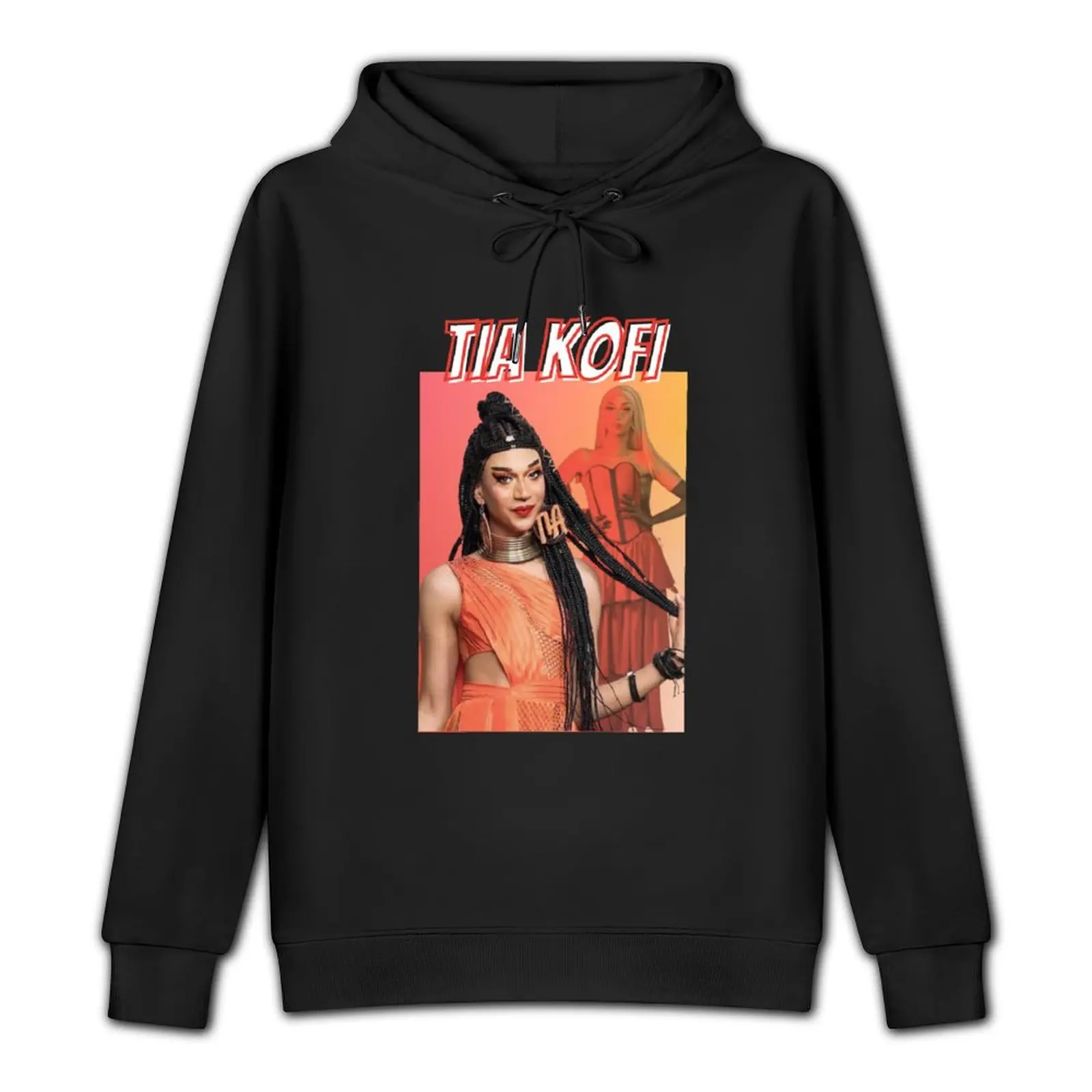 Retro Inspired Tia Kofi from Drag Race UK Season 2 Pullover Hoodie male clothes korean style clothes pullover hoodies