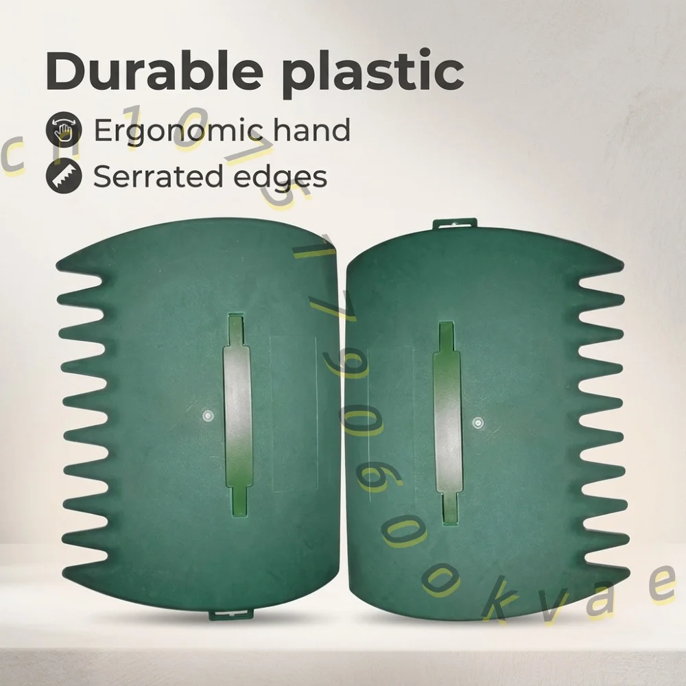 2PCS/SET Leaf Scoops Hand Rakes Outdoor Garden Yard Lawn Clean Up Tool Large Capacity Plastic Leaf Catcher Grippers Claws