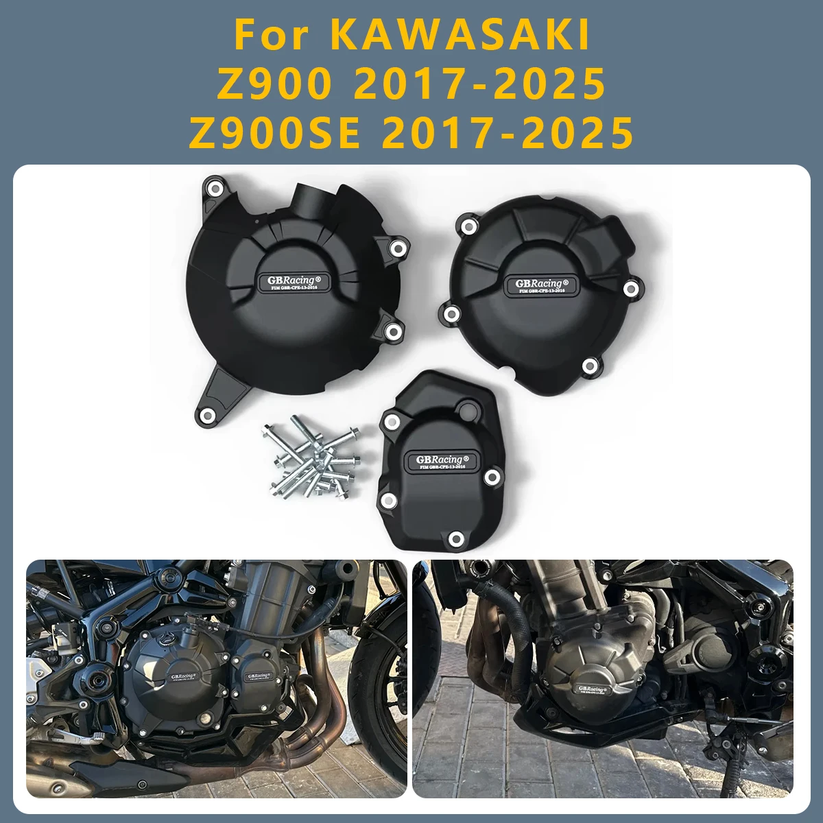 

Motorcycle Engine Cover Clutch Cover Protection Set Accessories For KAWASAKI Z900 Z900SE 2025-2017 Z 900 SE Z-900
