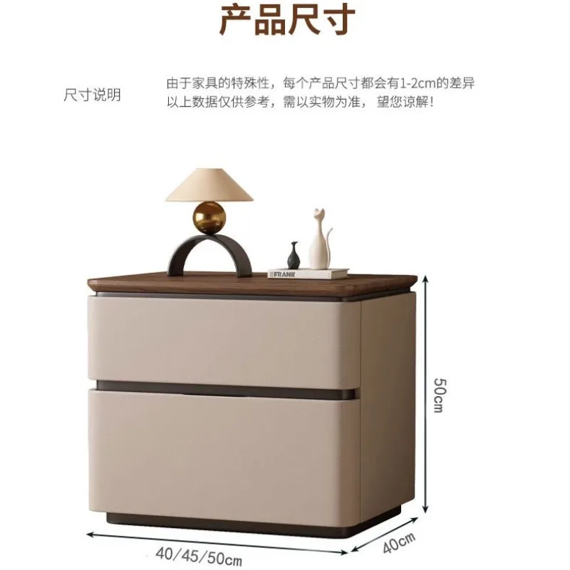 All solid wood light luxury bedside table simple high-end storage cabinet 2026 popular modern paint storage cabinet bedside cabi
