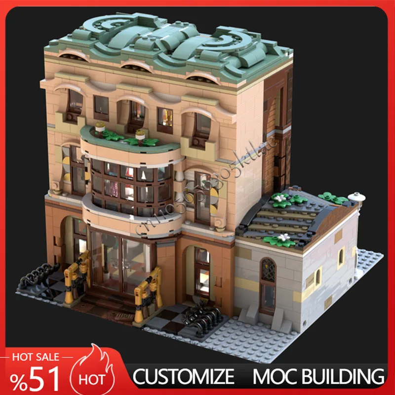 2760PCS MOC-10297 부티크 호텔 세트 모델 DIY 창의적인 거리 풍경 모델 맞춤 퍼즐 건축 모델 장난감 선물