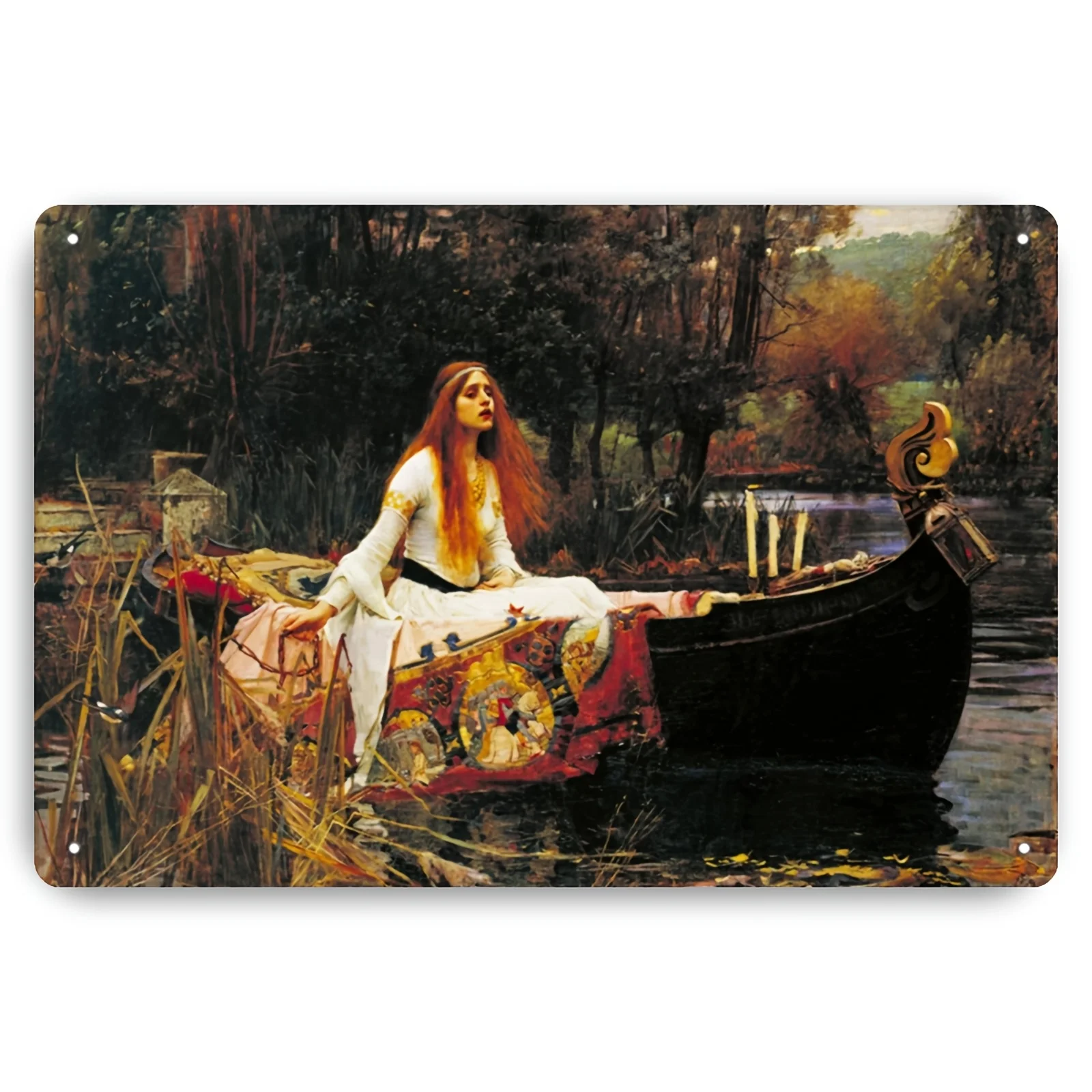 Lady of Shalott Classic Art Print - Waterhouse Inspired Poster, Perfect for Living Room & Bedroom Decor, Unframed in, Reproducti