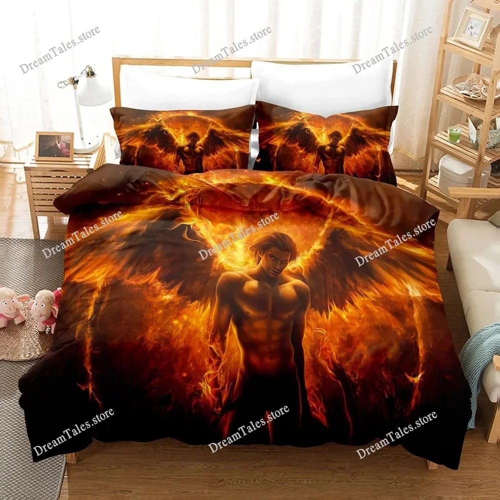 Angel Bedding Set Single Twin Full Queen King Size Fallen Angel Bed Set Aldult Kid Bedroom Duvet Cover Sets 3D Print741