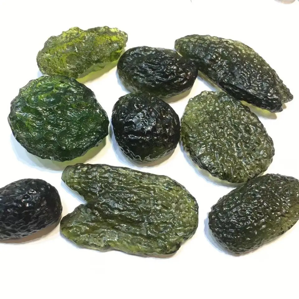 1PC raw natural green Moldavite Rough Stone Czech Meteorite Crystal Energy gemstone for gifts