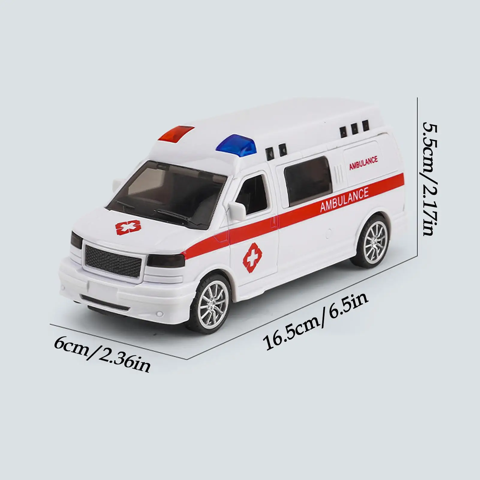 Carro de brinquedo ambulância com luz e som puxar para trás veículo fricção power play set para crianças meninos meninas presente aniversário