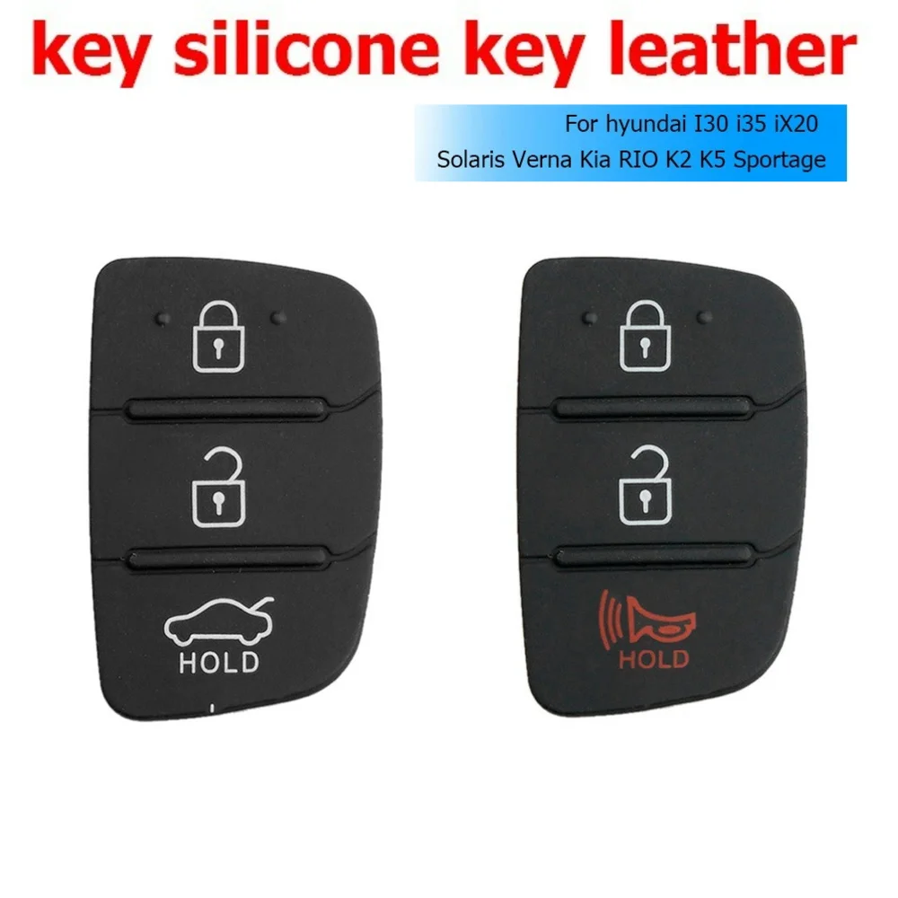 

3 Buttons Flip Replacement For Hyundai I30 i35 iX20 Solaris Verna For Kia RIO K2 K5 Sportage Silicone Button Car Key Shell