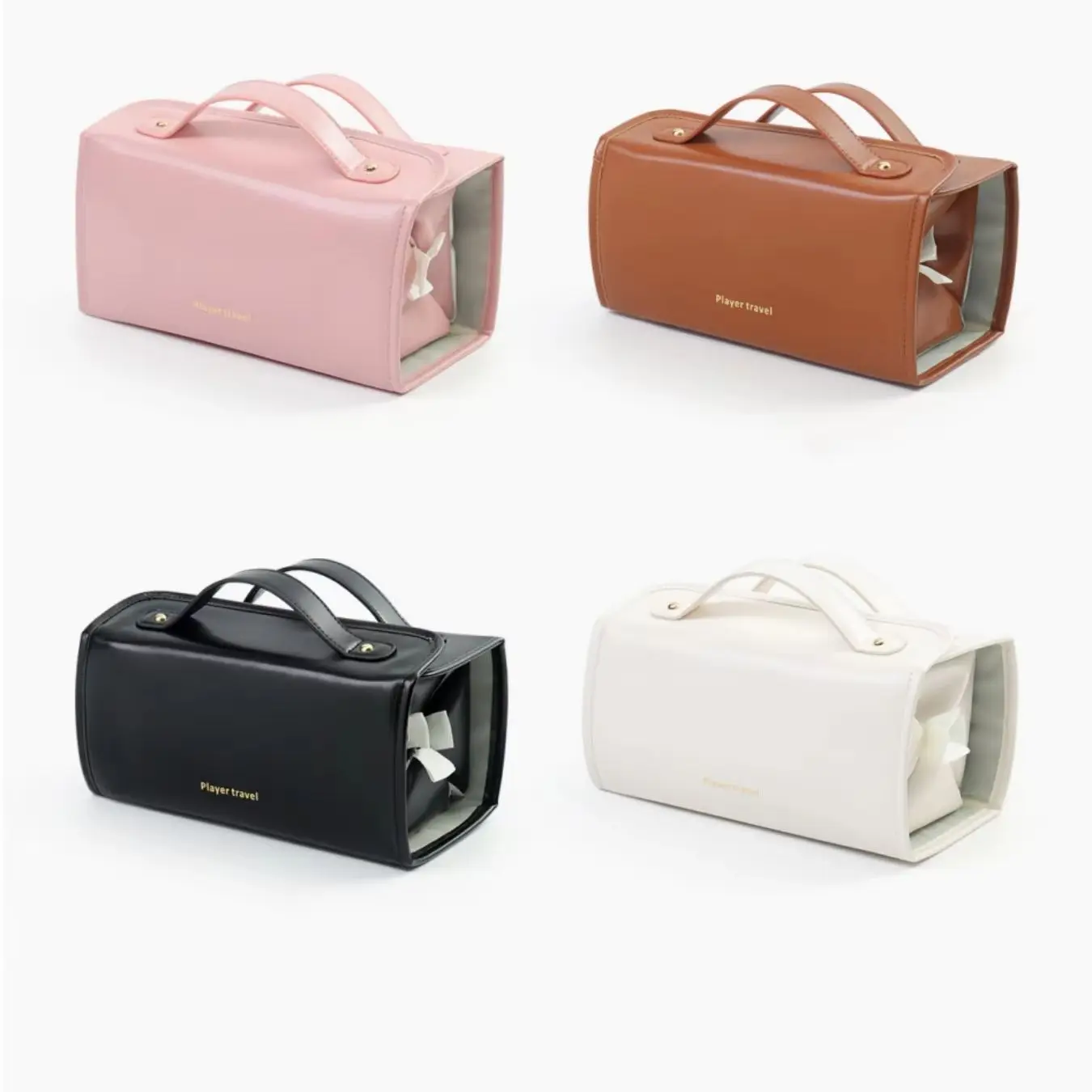 Detachable and Foldable Makeup Bag with Large Capacity for Skincare/Cosmetics, Easy to Organize and Classify, No Need to Search, Convenient to Access, Dual Handles for Travel, Portable Four-In-One Makeup Bag