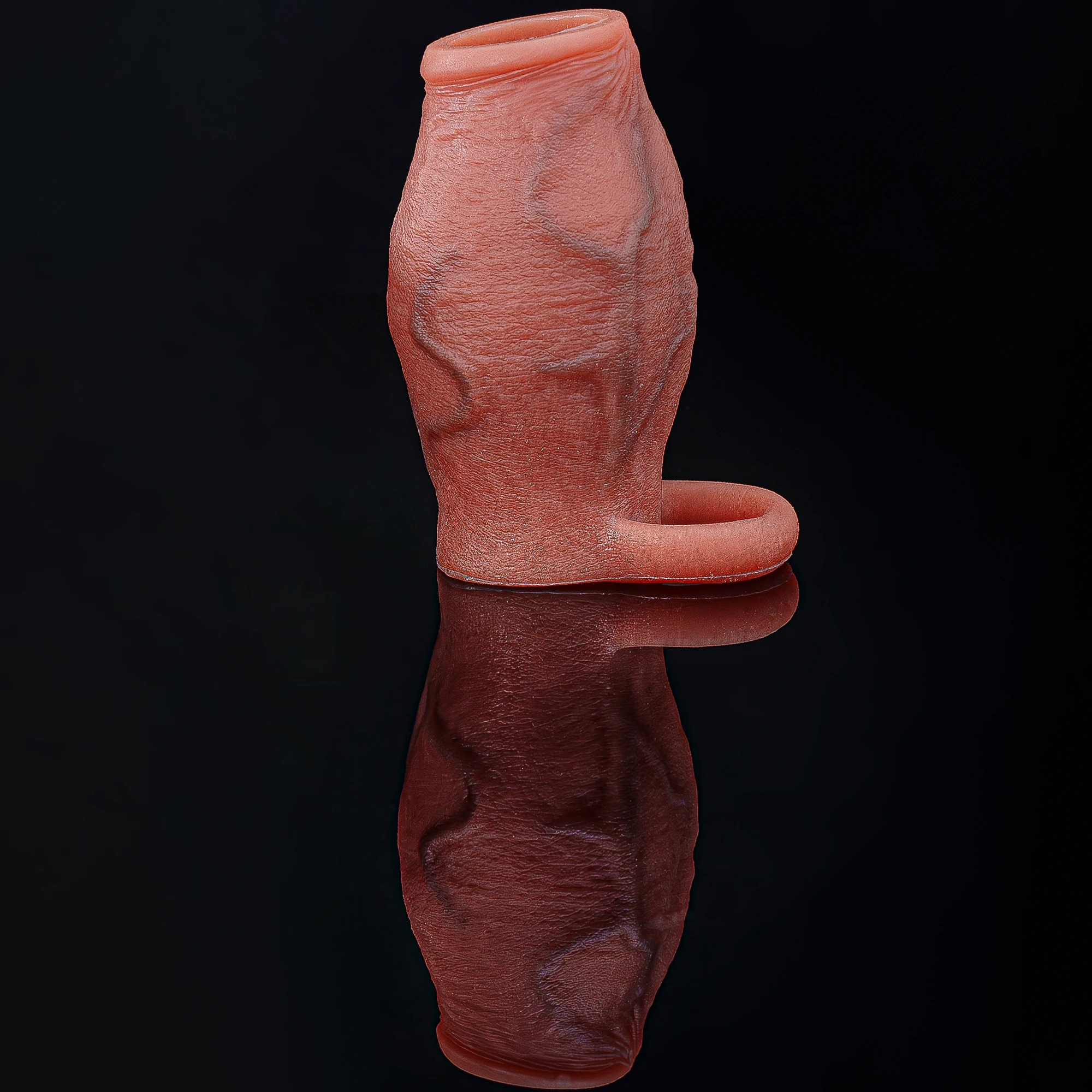 Open-Head Penis Sleeve with Round Granular Beads Dots-Silicone Male Delay Lock Sperm Ejaculation Reusable Cock Extender Sex Toy view 6